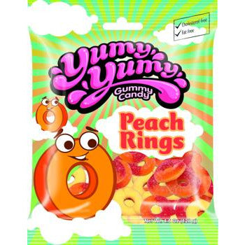 Yumy Yumy Peach Rings Peg Bag (Halal) 4.5oz