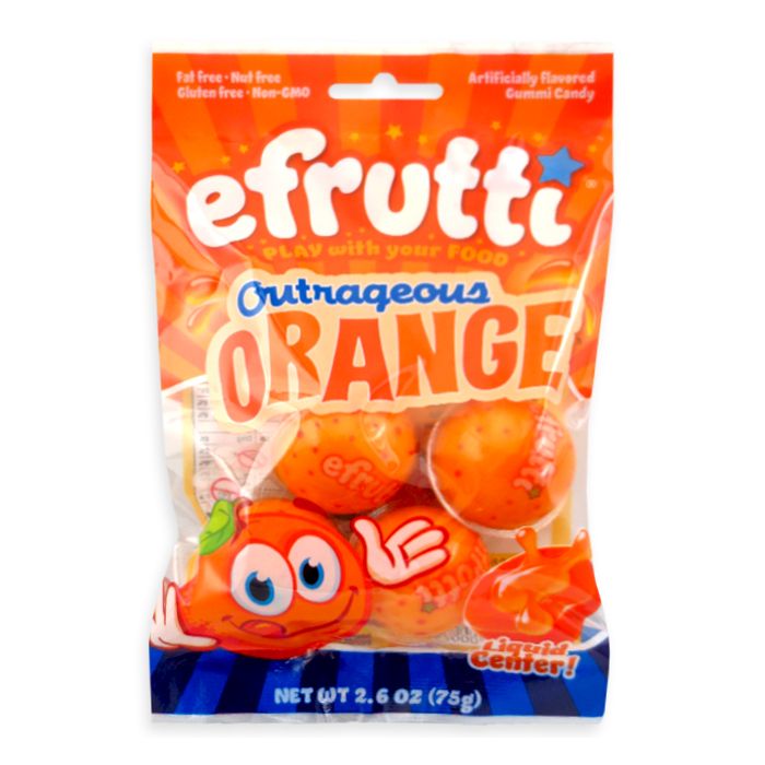E-Frutti Outrageous Orange Gummi Peg Bag 2.6oz