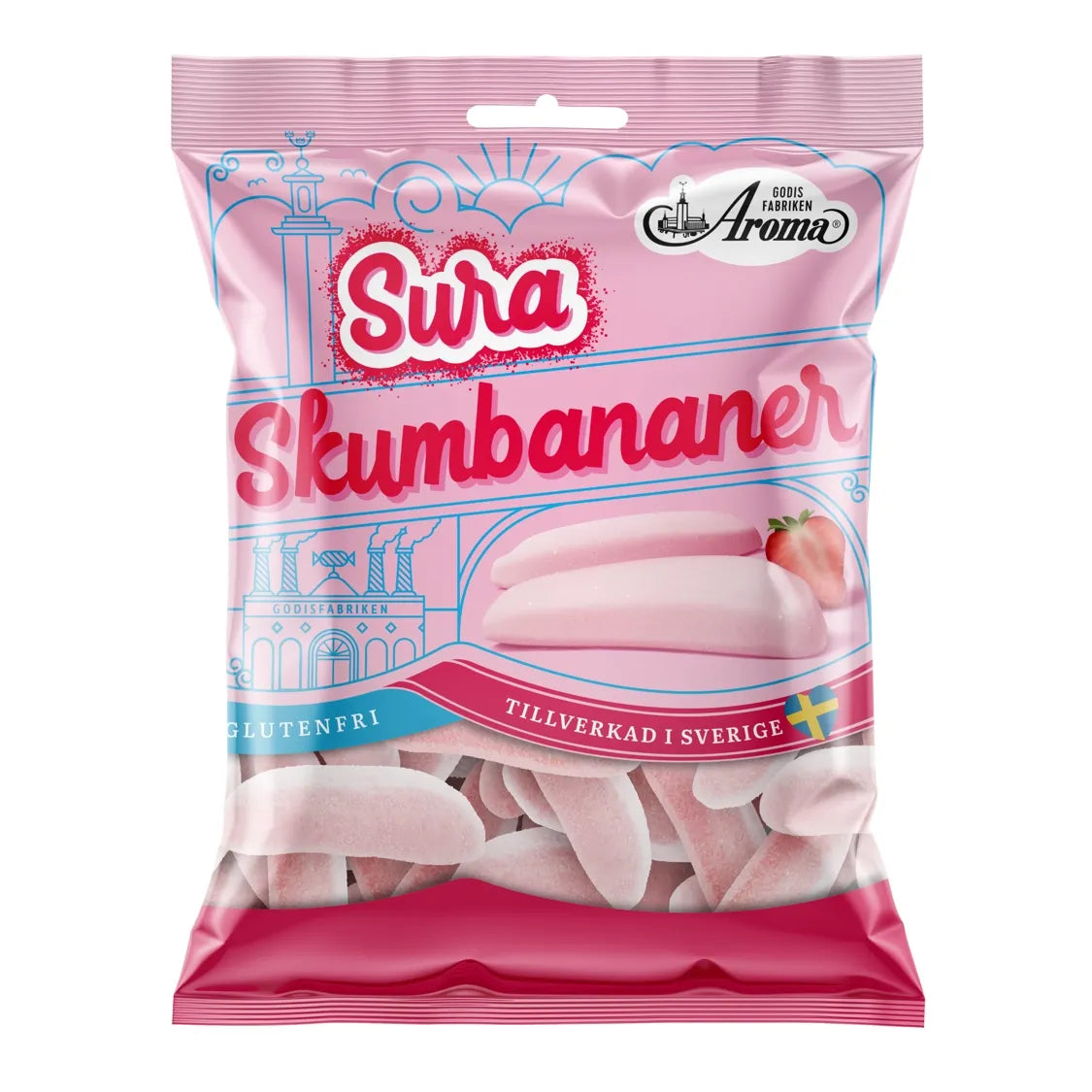 Aroma Sour Banana Strawberry 95g (Sweden)