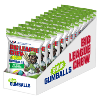 Big League Chew Gumballs Sour Peg Bag 30z
