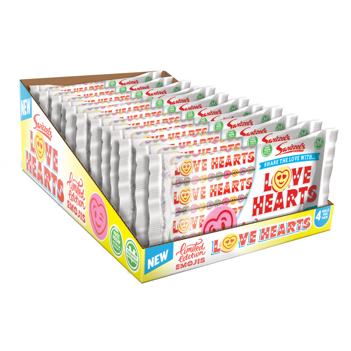 Swizzels Love Hearts 4-Pack (UK)