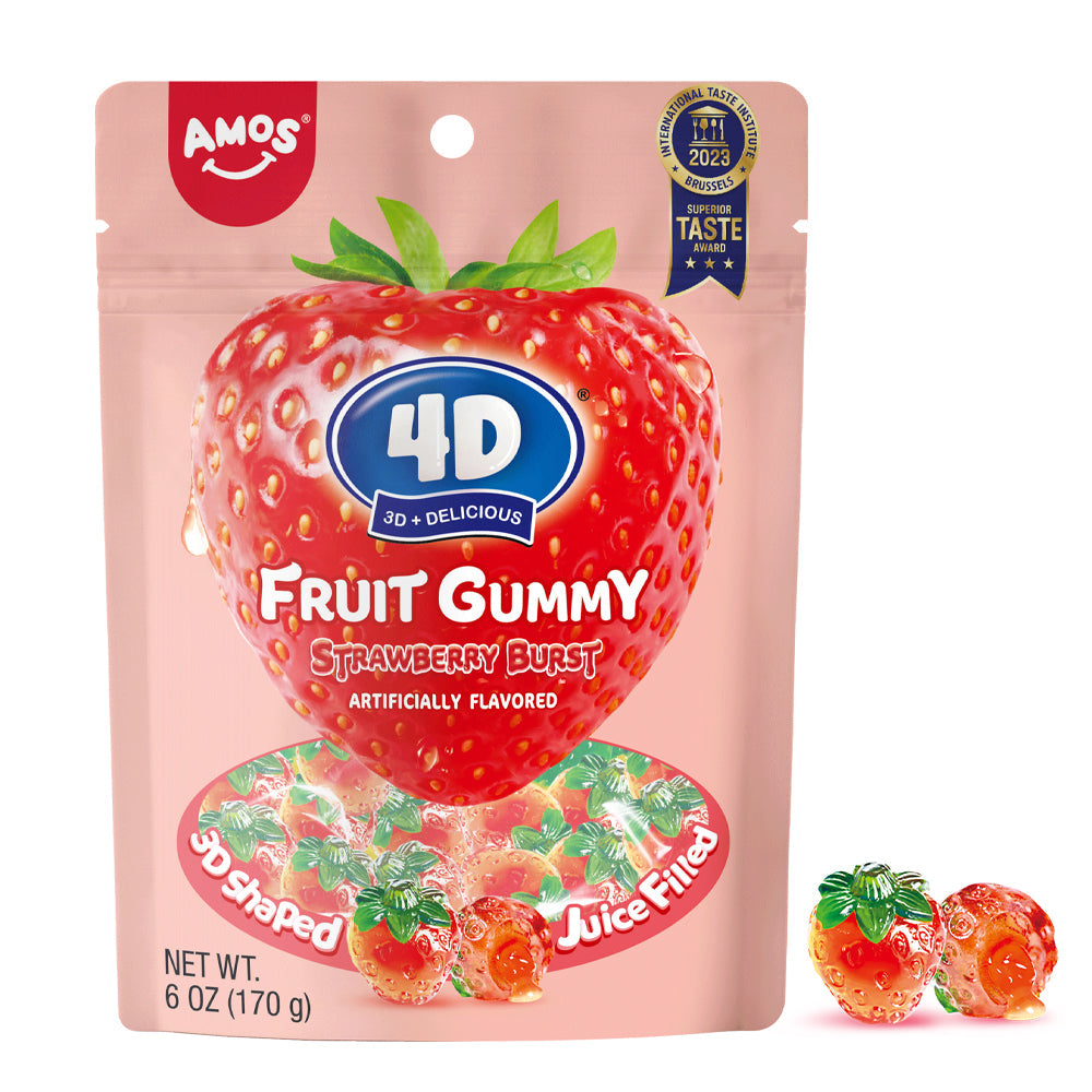 Amos 4D Strawberry Burst Peg Bag 6oz 12ct - candynow.ca