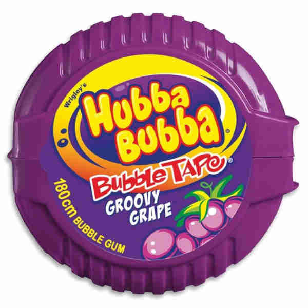 Hubba Bubba Tape Groovy Grape 56g 12ct (Australia) - candynow.ca