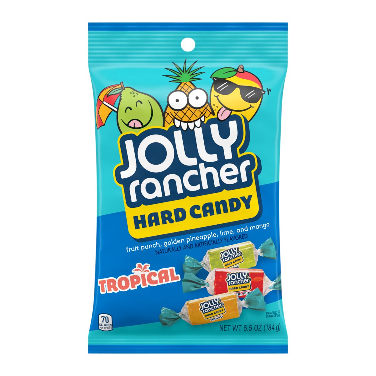 Jolly Rancher Peg Bag Hard Tropical 6.5oz 12ct - candynow.ca
