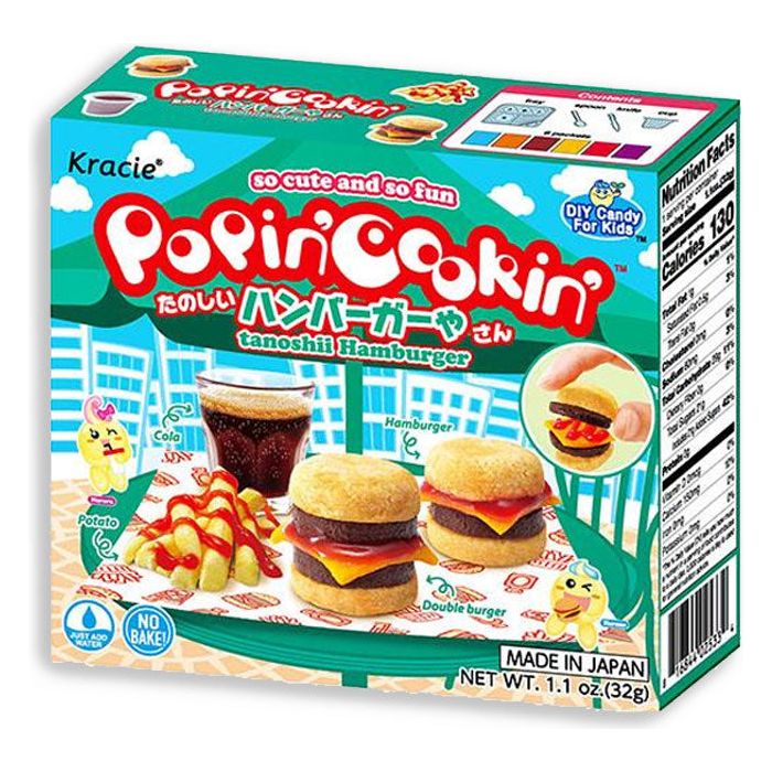 Kracia Popin Cookin Hamburger Candy Kit 32g 5ct (Japan) - candynow.ca