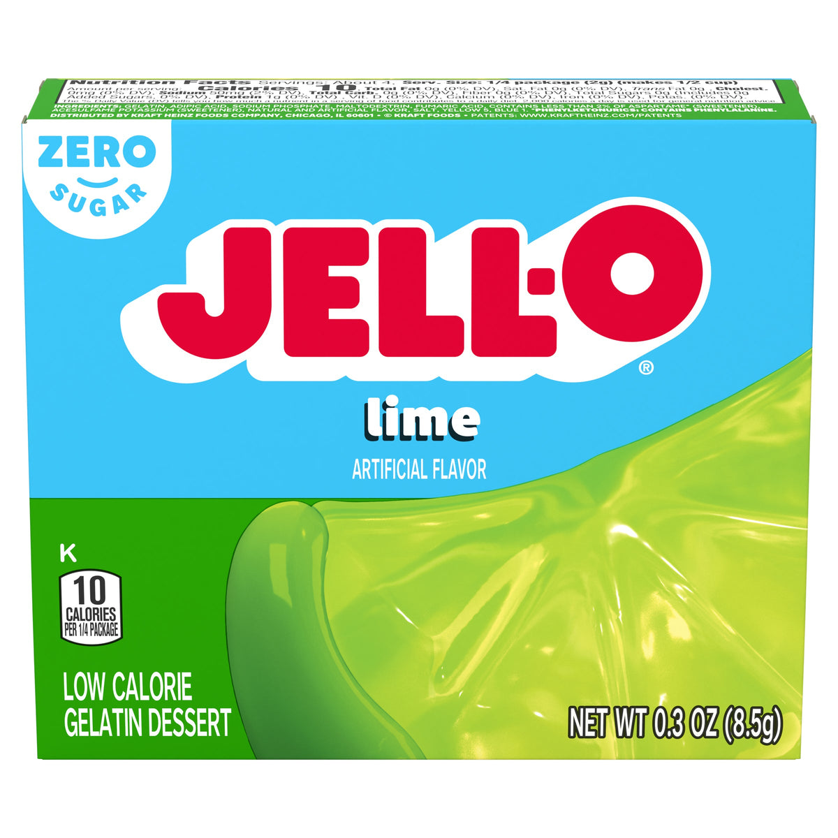 Kraft Jell-O Sugar Free Lime 0.3oz