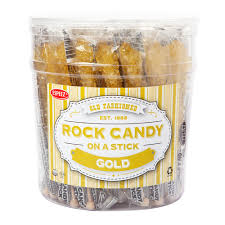 Rock Candy On A Stick Tub - Gold 0.8oz 36ct - candynow.ca