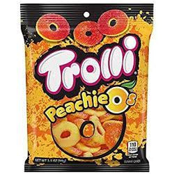 Trolli Peg Bag Peachie-O'S 4.25oz 12ct - candynow.ca
