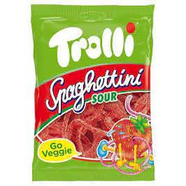 Trolli Sour Strawberry Spaghettini 100g 30ct Vegan 100g (Europe)