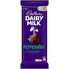 Cadbury Dairy Milk Peppermint Chocolate Block 180g 15ct (Australia) - candynow.ca