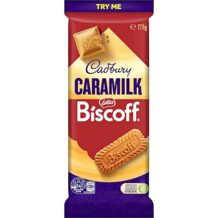 Cadbury Caramilk Biscoff Block 170g (Australia)