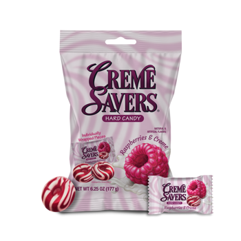 Creme Savers Raspberry Peg Bag 6.25oz