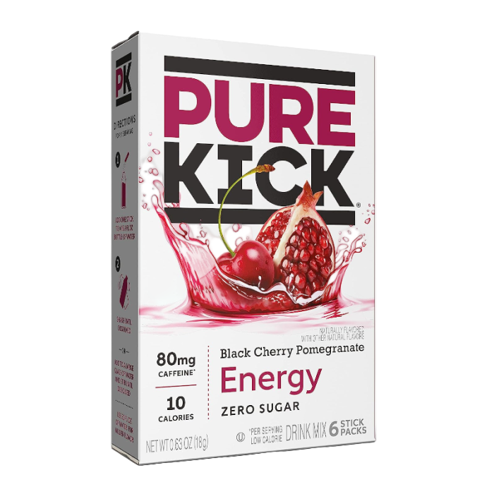 Pure Kick Black Cherry Pomegranate Energy Drink Mix 6ct Singles to Go 0.63oz