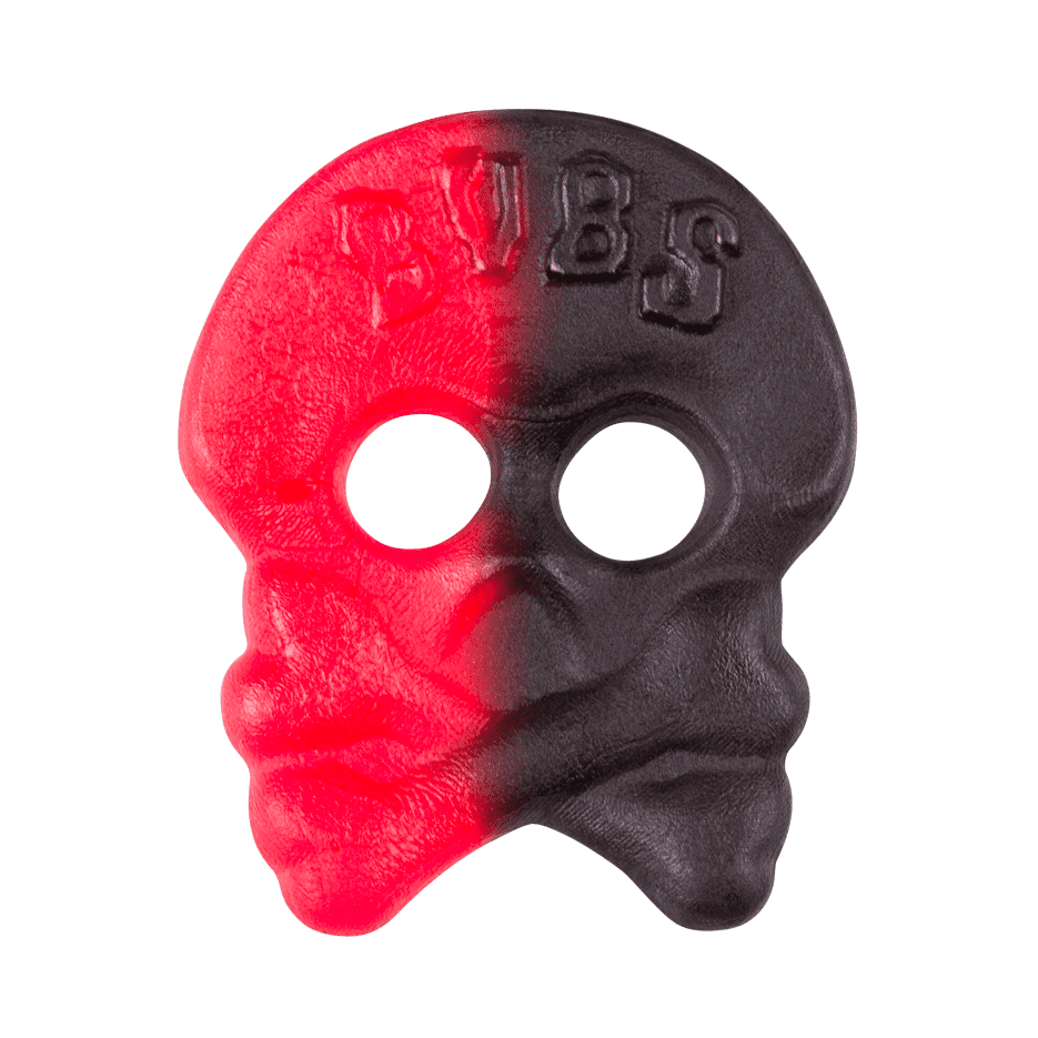 Bubs Bulk Giant Hallon Lakrits Skalle - Raspberry Licorice Skull 4kg - Vegan (Sweden) 4kg
