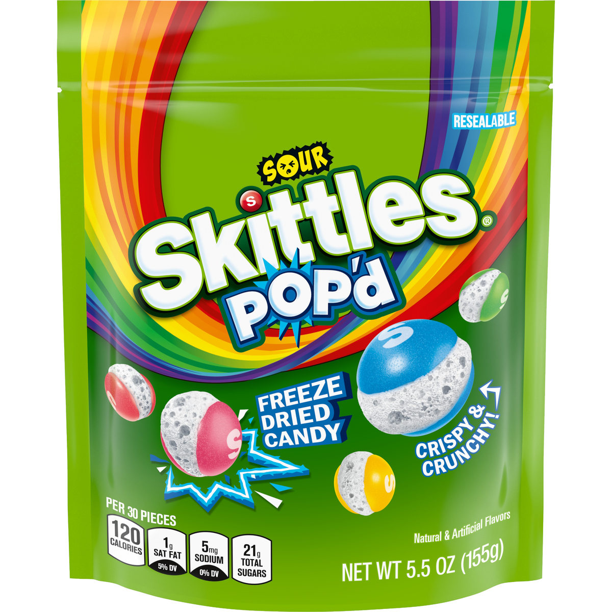 Skittles Popd Sour Standup Bag 5.5oz