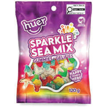Huer Gummy Sparkle Sea Mix Peg Bag 120g