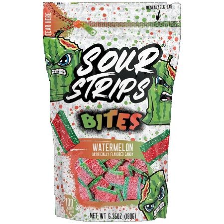 Sour Strips Bites Peg Bag Watermelon 6.35oz