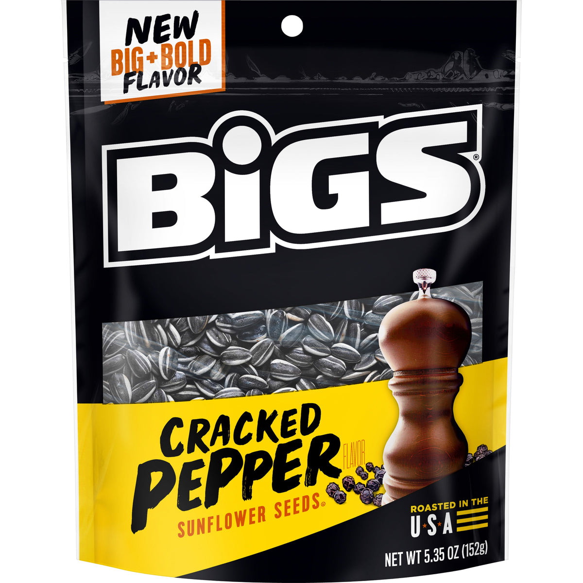 Big's Sunflower Seeds Cracked Pepper Peg Bags 5.35oz 12ct - candynow.ca