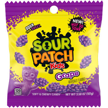 Sour Patch Kids Grape Peg 3.58oz 12ct - candynow.ca