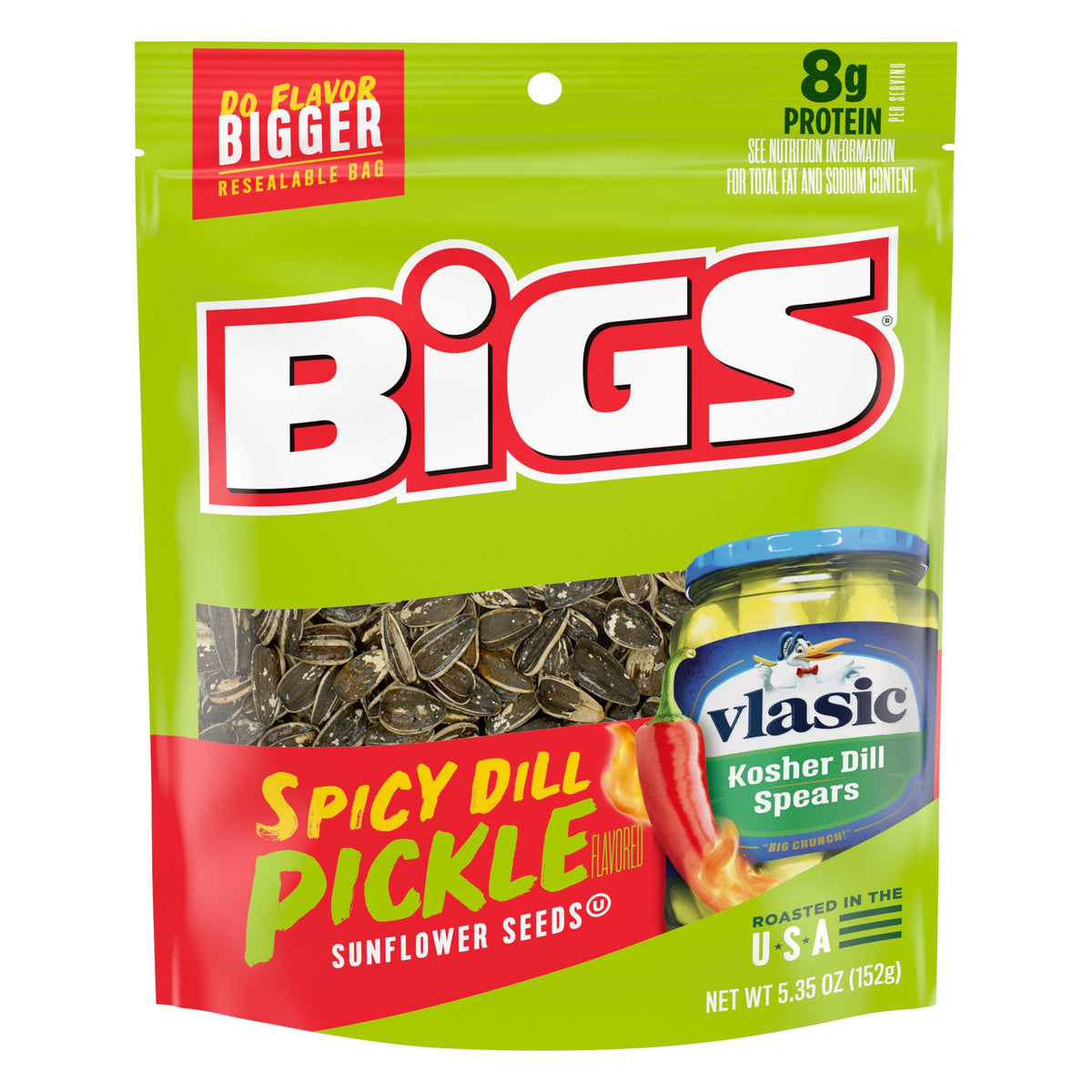 Big's Sunflower Seeds Vlasic Spicy Dill Pickle 5.35oz 12ct - candynow.ca