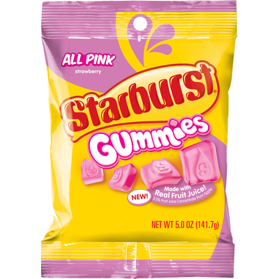 Starburst Gummy All Pink Peg Bag 5oz