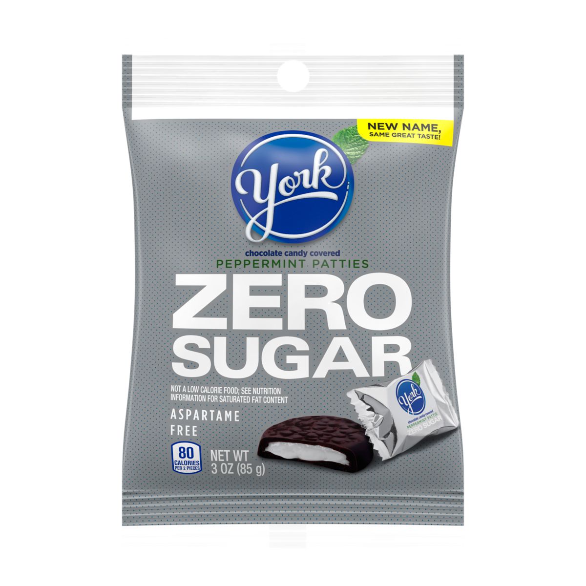 York Patties Peg Bag Zero Sugar 3oz 12ct - candynow.ca