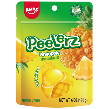 Amos Peelerz Gummy Pineapple 6oz