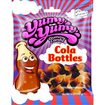 Yumy Yumy Cola Bottles Peg Bag (Halal) 4oz 12ct - candynow.ca