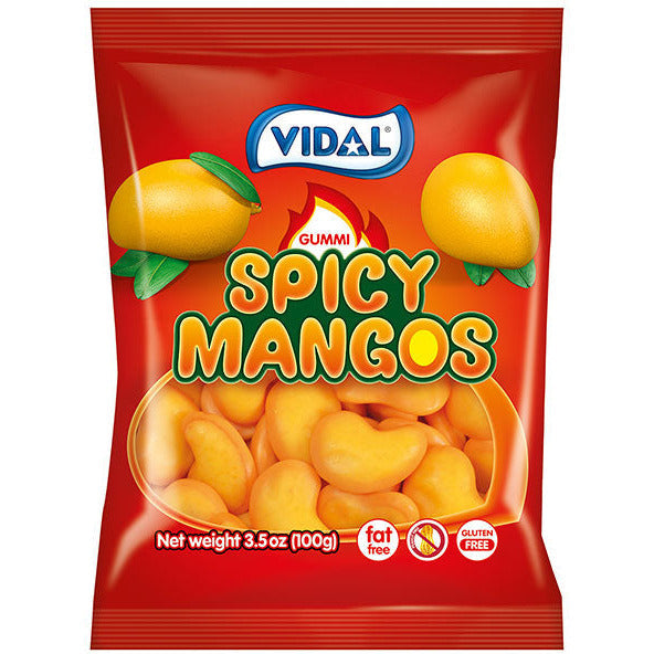 Vidal Gummi Spicy Mango Peg Bag 3.5oz 14ct - candynow.ca