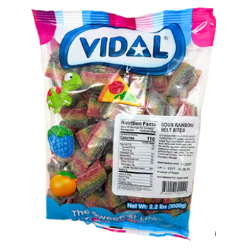 Vidal Bulk Sour Rainbow Bites 2.2 lbs 1ct - candynow.ca