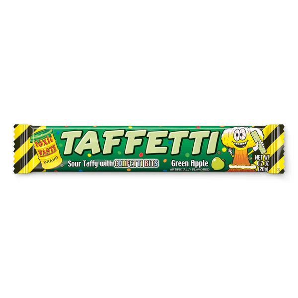 Toxic Waste Taffetti Green Apple .7oz 24ct - candynow.ca