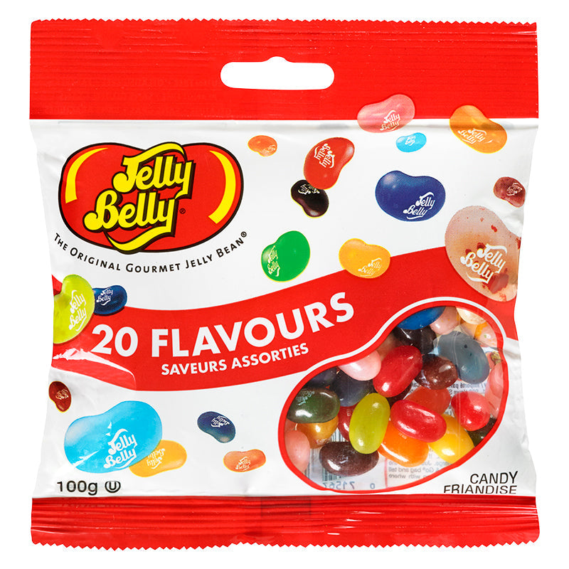 Jelly Belly 20 Assorted Flavors Peg Bag 100g (Canada)