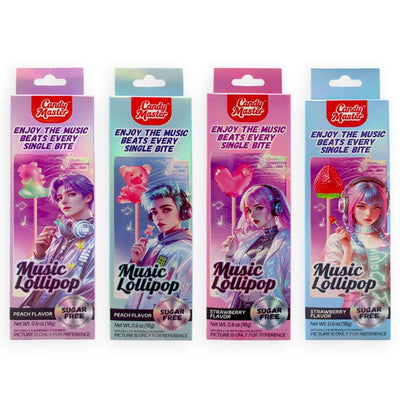 4D Musical Lollipops Assorted Strawberry & Peach 0.6oz