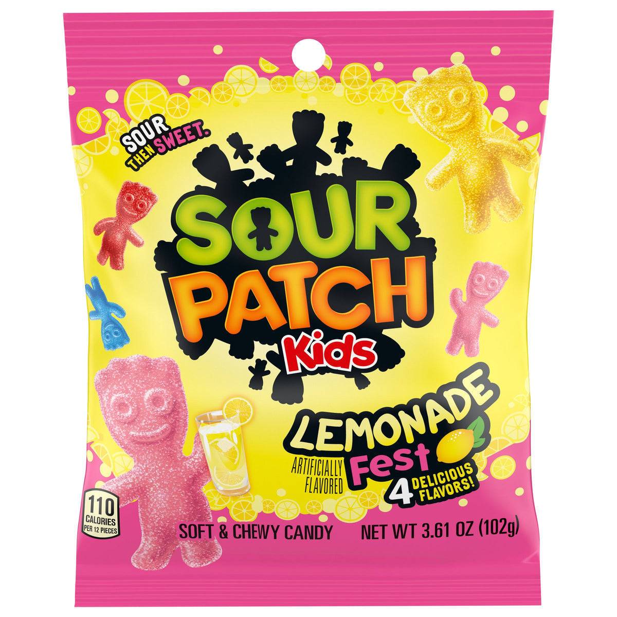 Sour Patch Kids Lemonade Peg Bag 3.61oz 12ct - candynow.ca