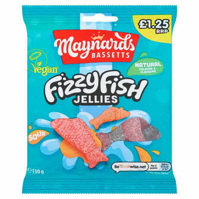 Maynards Bassetts Fizzy Fish 130g (UK)