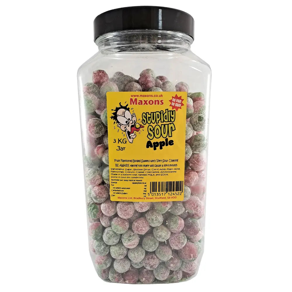 Maxon's Stupidly Sour Apple Jar 3KG (UK)