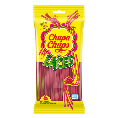 Chupa Chups Strawberry Laces Peg Bag 90g (UK)