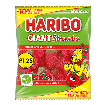 Haribo Giant Strawbs 154g (UK)