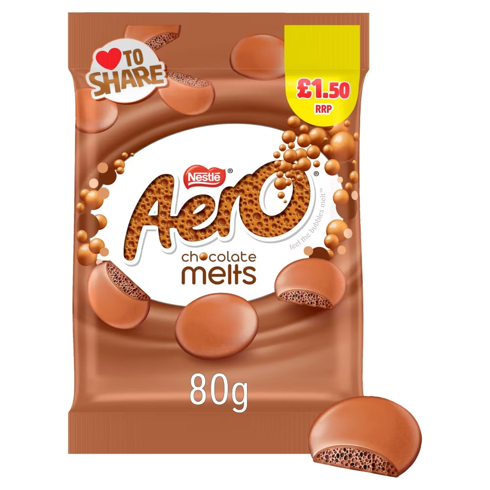 Aero Melts Milk Chocolate Sharing Bag 80g (UK)