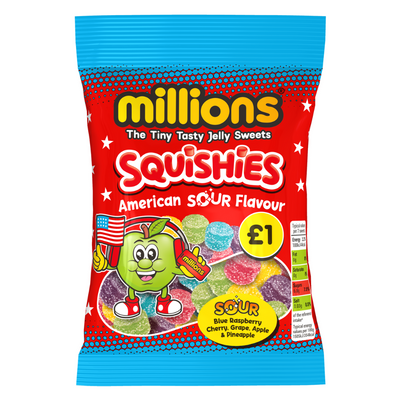 Millions Squishies American Sour Bag 100g (UK)