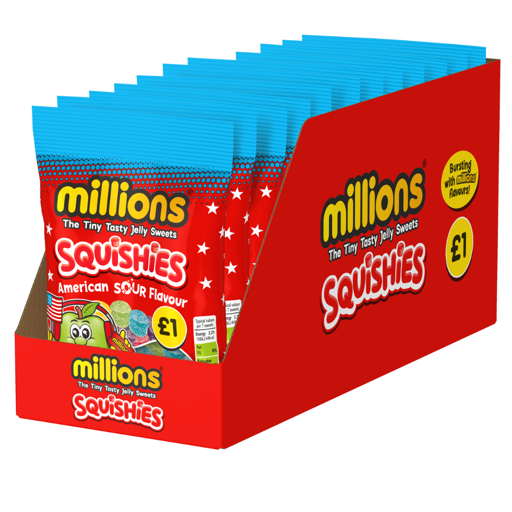 Millions Squishies American Sour Bag 100g (UK)
