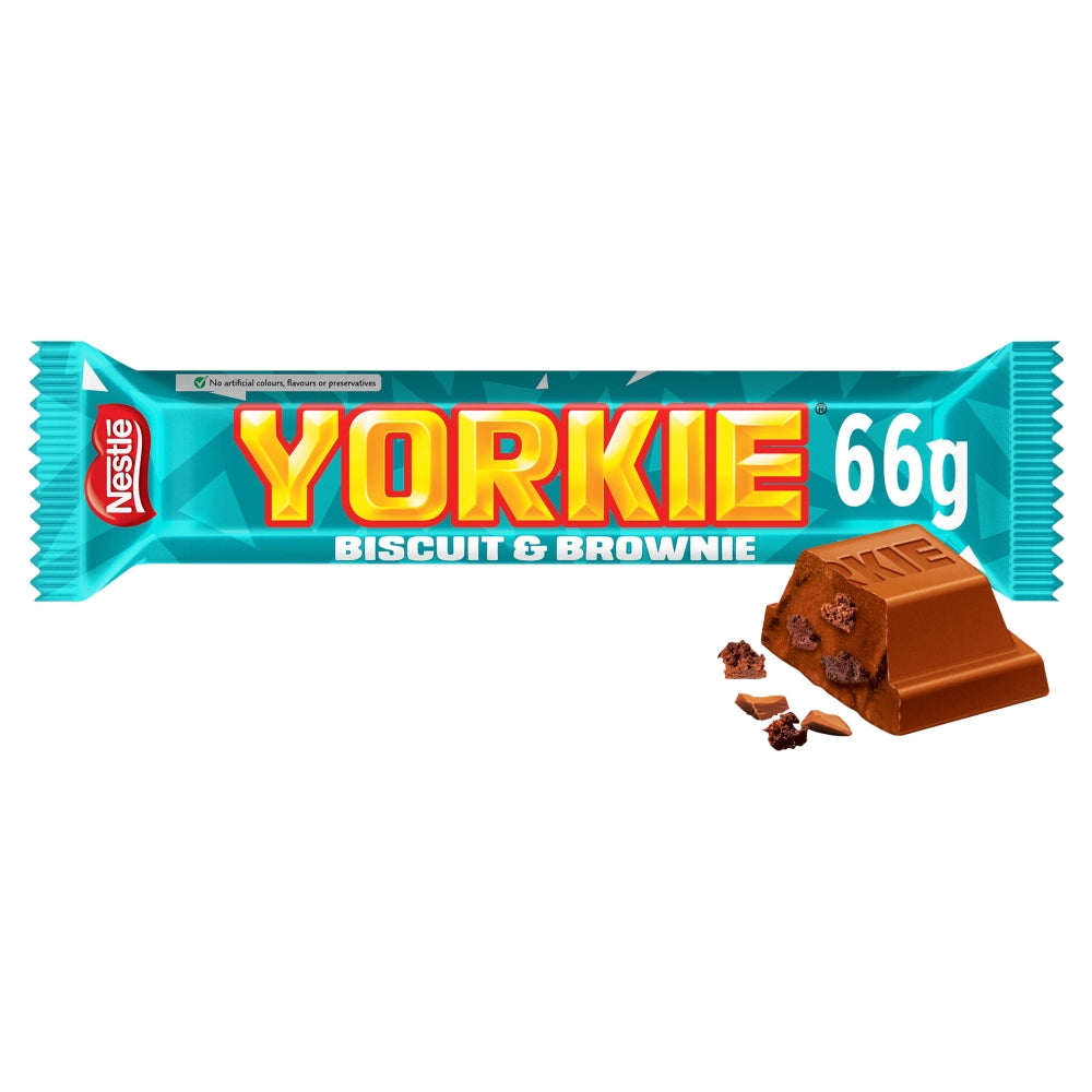 Yorkie Duo Biscuit & Brownie Chocolate Bar 66g  (UK)