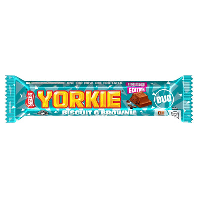 Yorkie Duo Biscuit & Brownie Chocolate Bar 66g  (UK)