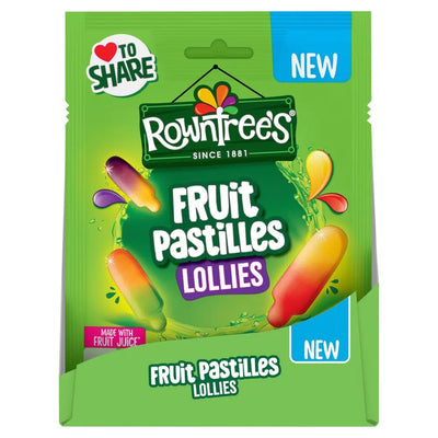 Rowntree's Lollies Fruit Pastilles Sweets Bag 130g (UK)