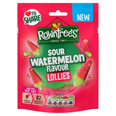Rowntree's Lollies Sour Watermelon Sweets Bag (UK)