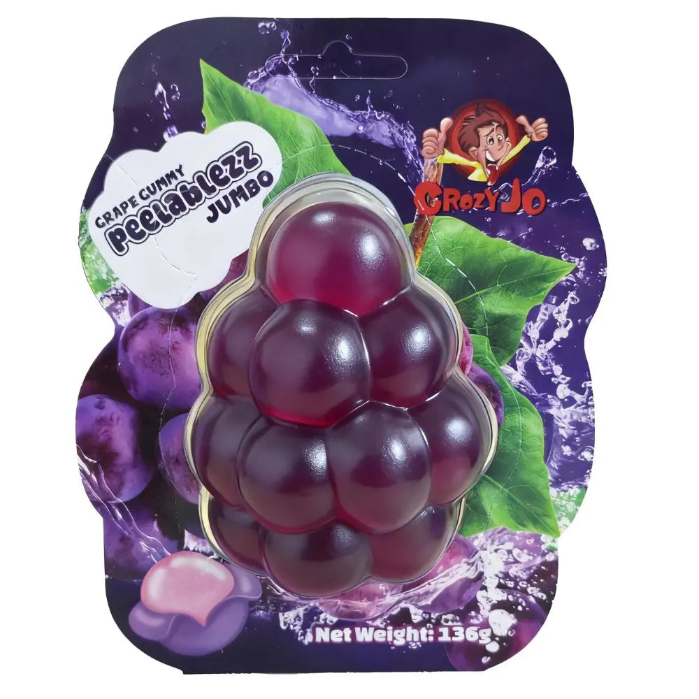 Crazy Jo Peelablezz Jumbo Grape Gummy 136g  (UK)