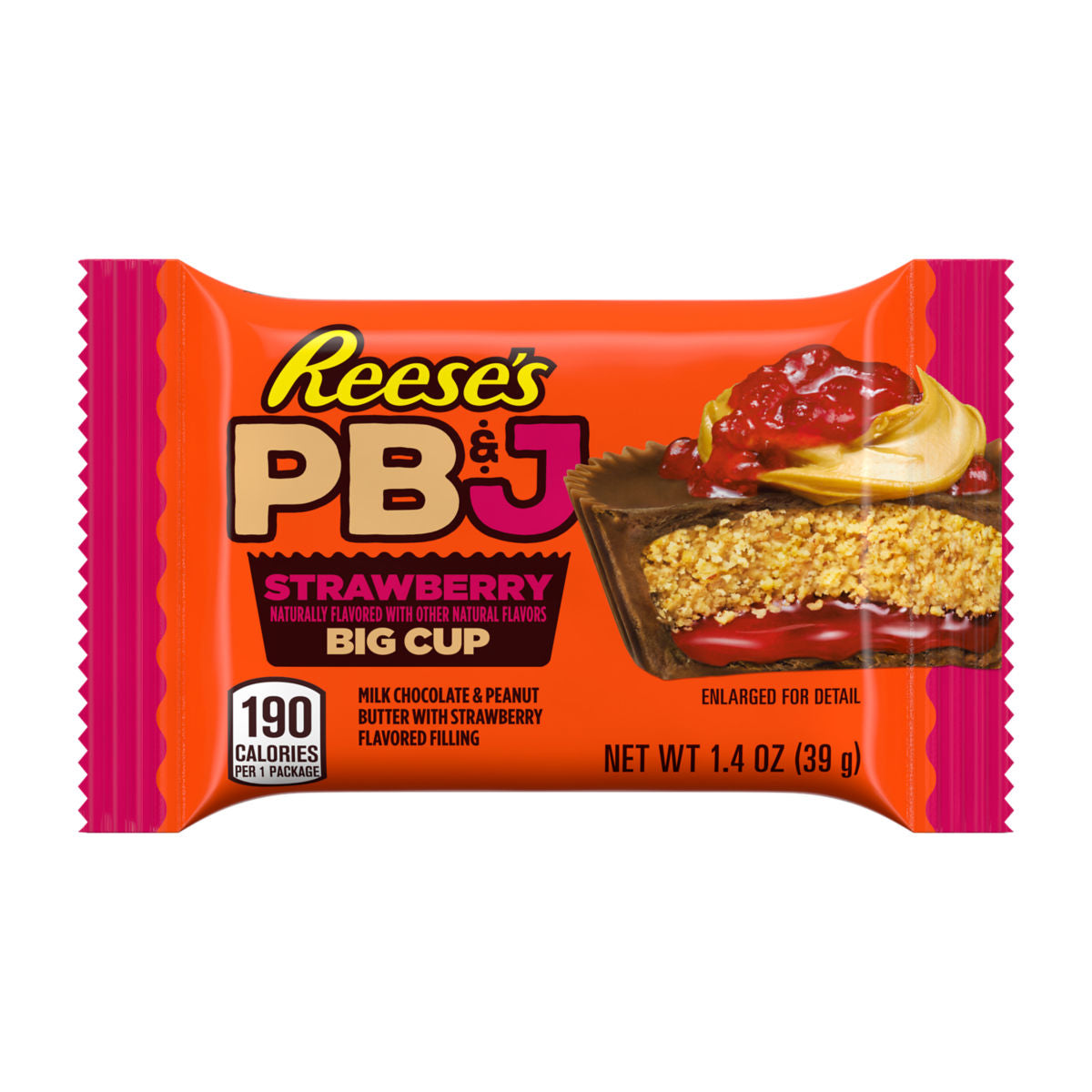REESE'S PB&J Strawberry Big Cup Standard Bar 1.4 oz.