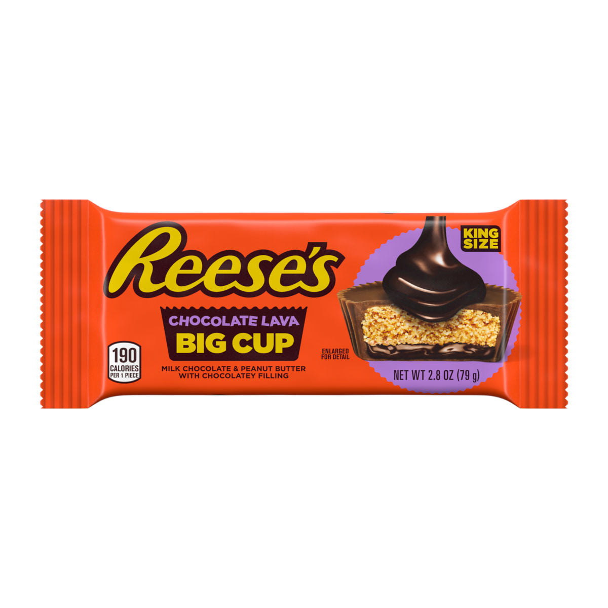 REESE'S Peanut Butter & Chocolate Lava Big Cup King Size 2.8 oz. 16 ct. - candynow.ca
