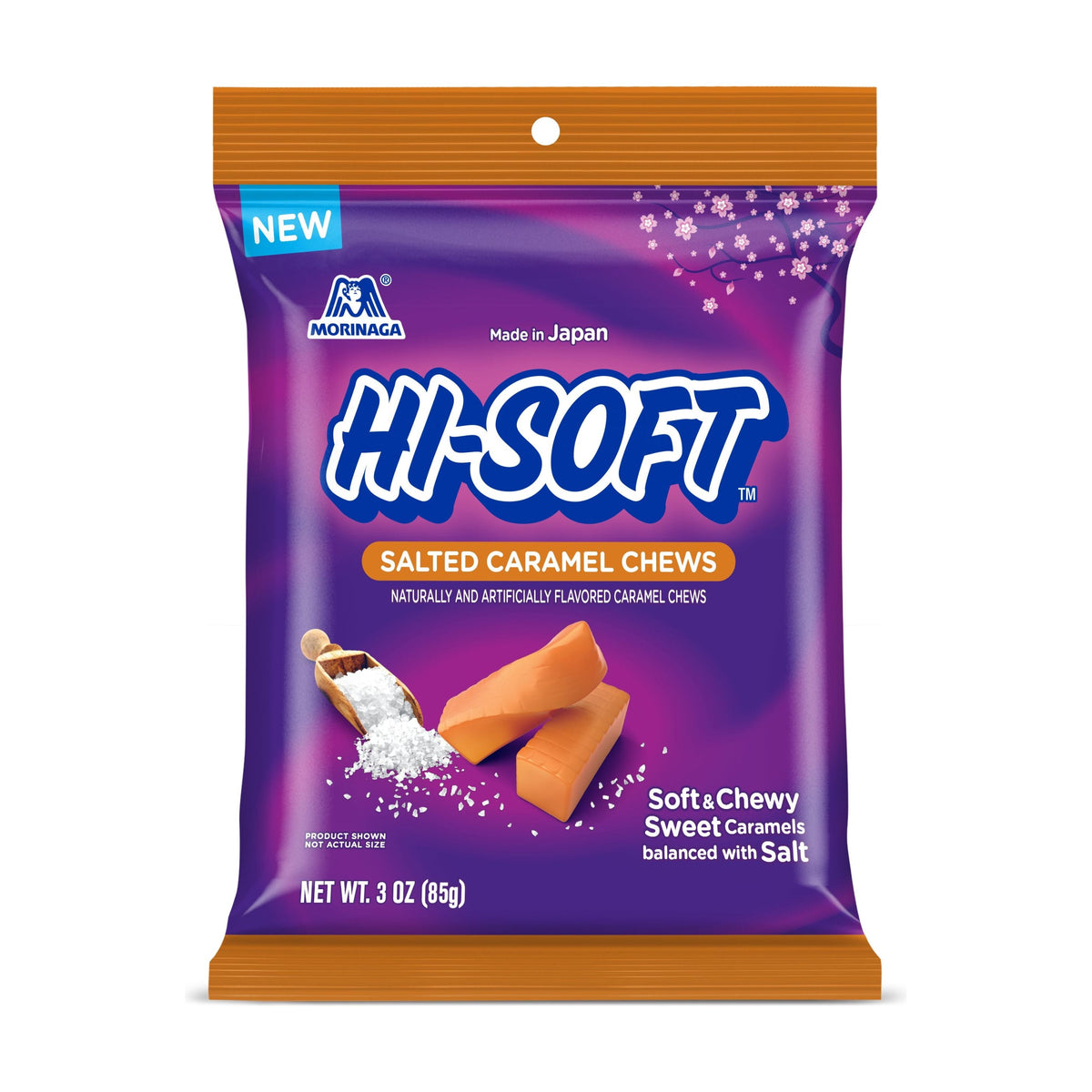 Hi-Soft Peg Bag Salted Caramel 3oz 6ct - candynow.ca
