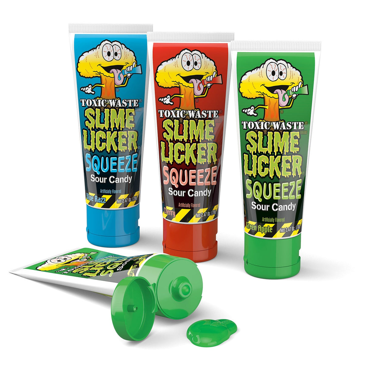 Toxic Waste Slime Licker Sour Squeeze Candy 2.47oz 12ct - candynow.ca
